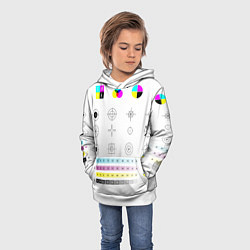 Толстовка-худи детская CMYK, цвет: 3D-белый — фото 2
