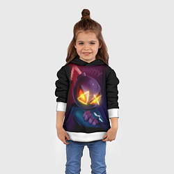 Толстовка-худи детская Витти на темном фоне, цвет: 3D-белый — фото 2