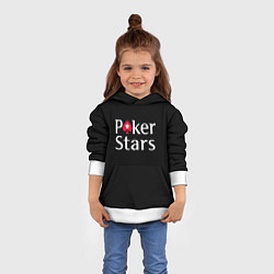 Толстовка-худи детская Poker Stars, цвет: 3D-белый — фото 2