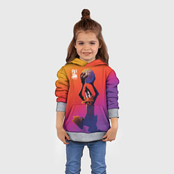 Толстовка-худи детская Space Jam 2 Даффи Дак, цвет: 3D-меланж — фото 2