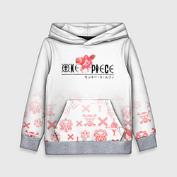 Толстовка-худи детская One Piece резиновый Луффи, цвет: 3D-меланж