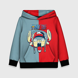 Толстовка-худи детская Сопливый Тони Тони Чоппер One Piece, цвет: 3D-черный