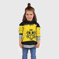 Толстовка-худи детская Пираты Сердца One Piece, цвет: 3D-меланж — фото 2