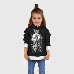 Толстовка-худи детская Бладборн ЧБ, цвет: 3D-белый — фото 2