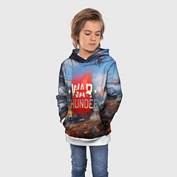 Толстовка-худи детская WAR THUNDER ВАР ТАНДЕР, цвет: 3D-белый — фото 2