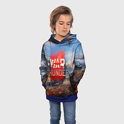 Толстовка-худи детская WAR THUNDER ВАР ТАНДЕР, цвет: 3D-синий — фото 2