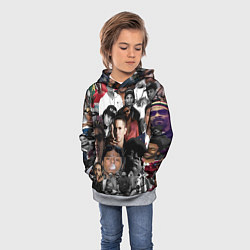 Толстовка-худи детская Короли Рэпа KING RAP, цвет: 3D-меланж — фото 2