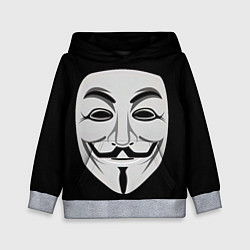 Толстовка-худи детская Guy Fawkes, цвет: 3D-меланж