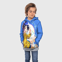 Толстовка-худи детская Приоритет чудо-яйца, цвет: 3D-меланж — фото 2
