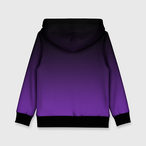 Детская толстовка Ночной градиент Фиолетовый / 3D-Черный – фото 2