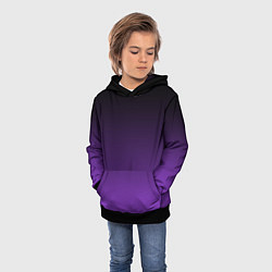 Толстовка-худи детская Ночной градиент Фиолетовый, цвет: 3D-черный — фото 2