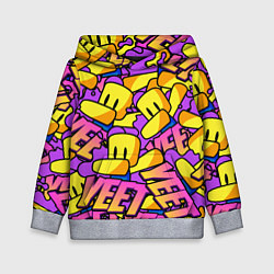 Толстовка-худи детская ROBLOX РОБЛОКС YEET, цвет: 3D-меланж