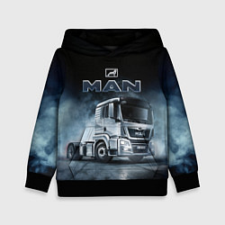 Толстовка-худи детская Man фура, цвет: 3D-черный