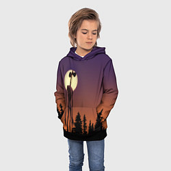 Толстовка-худи детская Gradient Forest Siren Head, цвет: 3D-черный — фото 2