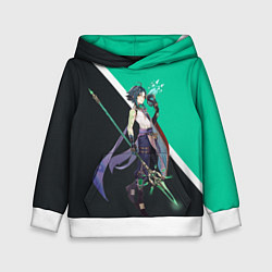 Толстовка-худи детская XIAO СЯО ГЕНШИН, цвет: 3D-белый