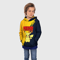 Толстовка-худи детская PIKACHU PIKA PIKA ПИКАЧУ, цвет: 3D-синий — фото 2