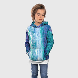Толстовка-худи детская Водопад красочной пены, цвет: 3D-белый — фото 2