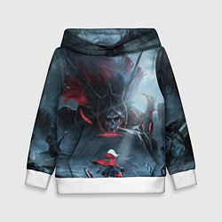 Толстовка-худи детская Ай Хранительница могил Z, цвет: 3D-белый