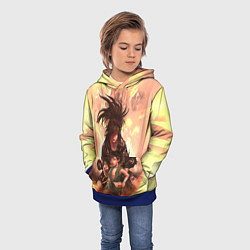 Толстовка-худи детская Хяккимару Такебо Дороро Z, цвет: 3D-синий — фото 2