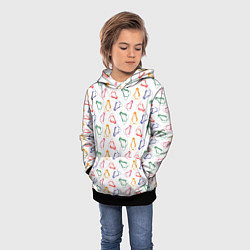 Толстовка-худи детская Linux Ядро Пингвин, цвет: 3D-черный — фото 2