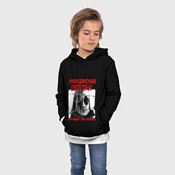 Толстовка-худи детская Всё идет по плану, цвет: 3D-белый — фото 2