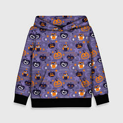 Толстовка-худи детская Хэллоуин, цвет: 3D-черный
