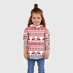 Толстовка-худи детская Зимний лес, цвет: 3D-меланж — фото 2