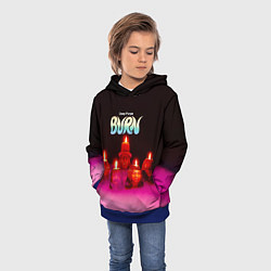 Толстовка-худи детская Deep Purple - Burn, цвет: 3D-синий — фото 2