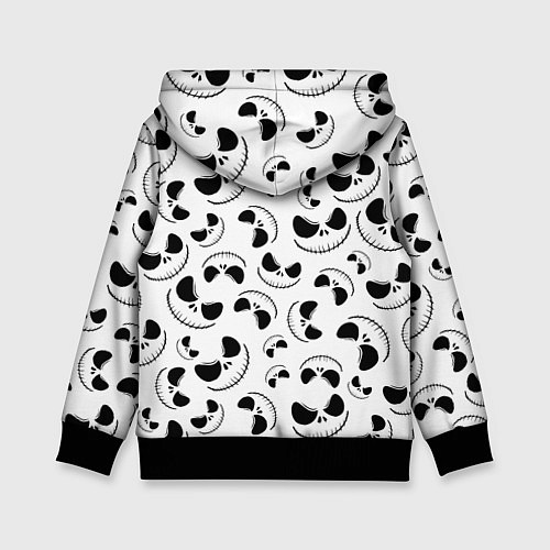 Детская толстовка Джек Скеллингтон паттерн лицо / 3D-Черный – фото 2