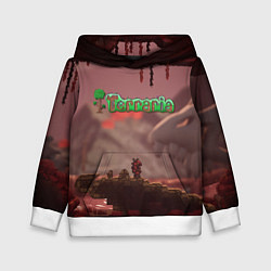 Толстовка-худи детская Terraria Тэррария, цвет: 3D-белый