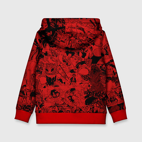 Детская толстовка Манки Д Луффи, One Piece / 3D-Красный – фото 2