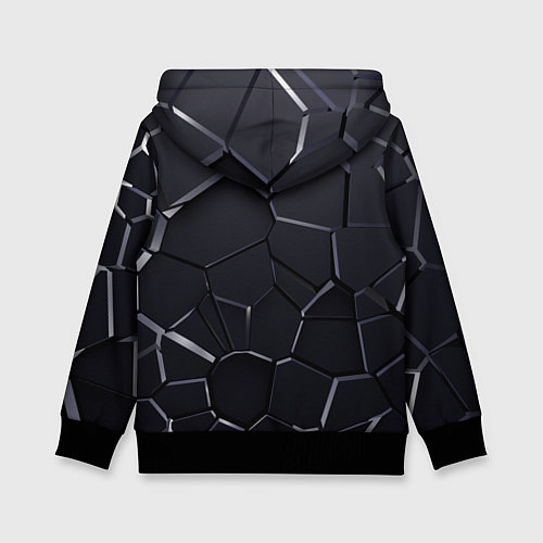 Детская толстовка Mercedes AMG 3D плиты / 3D-Черный – фото 2