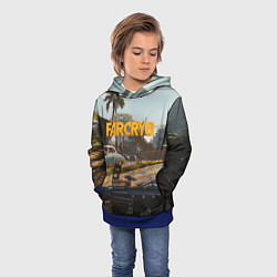 Толстовка-худи детская Far Cry 6 game art, цвет: 3D-синий — фото 2