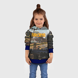 Толстовка-худи детская Far Cry 6 game art, цвет: 3D-синий — фото 2
