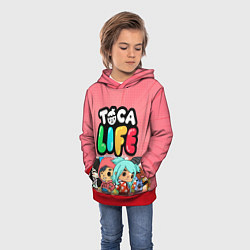Толстовка-худи детская Toca Life, цвет: 3D-красный — фото 2