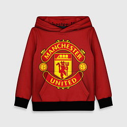 Толстовка-худи детская Manchester United F C, цвет: 3D-черный