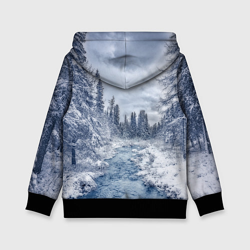 Детская толстовка СНЕЖНЫЙ ПЕЙЗАЖ / 3D-Черный – фото 2
