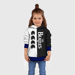Толстовка-худи детская The Beatles черно - белый партер, цвет: 3D-синий — фото 2