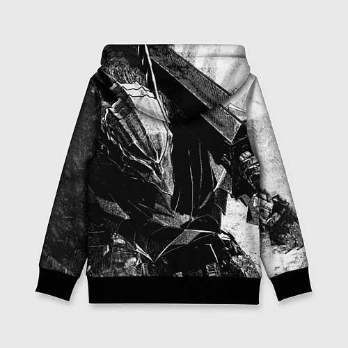 Детская толстовка BERSERK ЧБ БЕРСЕРК / 3D-Черный – фото 2