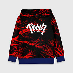 Толстовка-худи детская Berserk: Ветки деревьев, цвет: 3D-синий