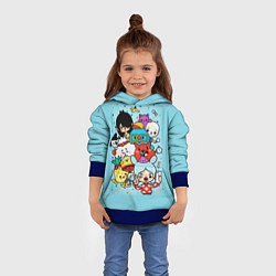 Толстовка-худи детская Toca LifeЖ Персонажи, цвет: 3D-синий — фото 2