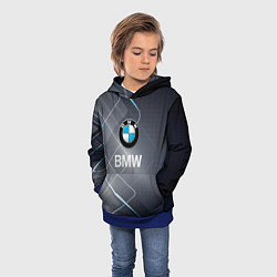 Толстовка-худи детская BMW Logo, цвет: 3D-синий — фото 2