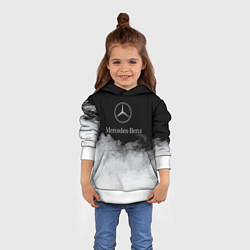 Толстовка-худи детская Mercedes-Benz Облака, цвет: 3D-белый — фото 2