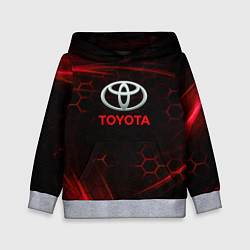 Толстовка-худи детская Toyota Неоновые соты, цвет: 3D-меланж