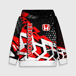 Толстовка-худи детская Honda Хонда, цвет: 3D-белый