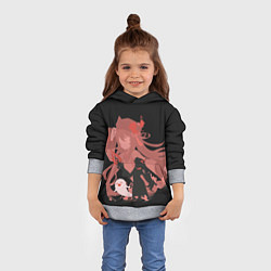 Толстовка-худи детская Genshin Impact Hu Tao Tao, цвет: 3D-меланж — фото 2