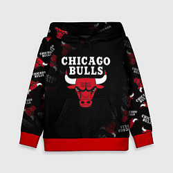 Толстовка-худи детская ЧИКАГО БУЛЛС БЫКИ CHICAGO BULLS, цвет: 3D-красный