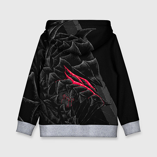 Детская толстовка БЕРСЕРК В ДОСПЕХАХ И МЕЧОМ BERSERK GUTS / 3D-Меланж – фото 2