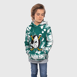 Толстовка-худи детская Анахайм Дакс Anaheim Ducks, цвет: 3D-меланж — фото 2