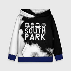 Толстовка-худи детская Все пацаны на черном фоне Южный Парк, цвет: 3D-синий